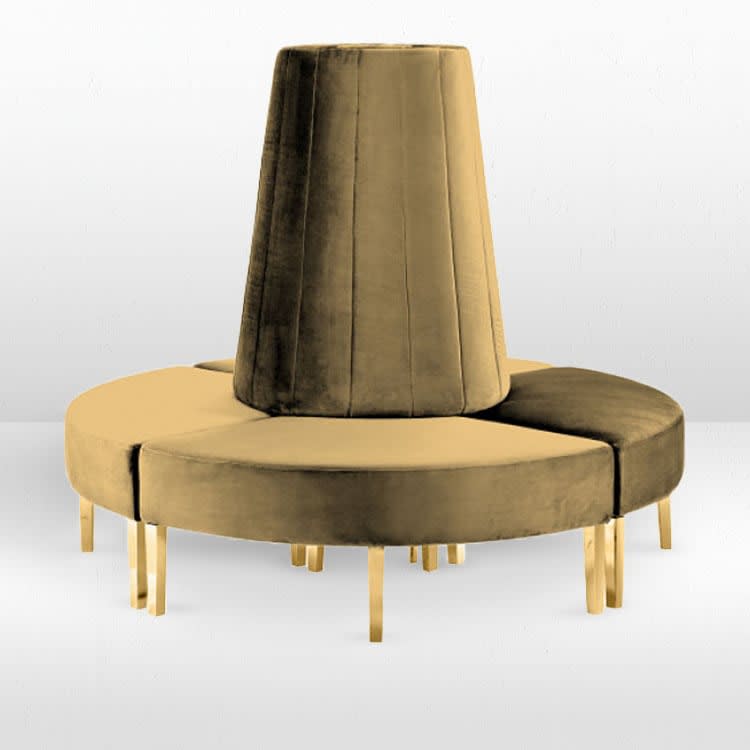 Kincaid Circle Sofa - Champagne view 2