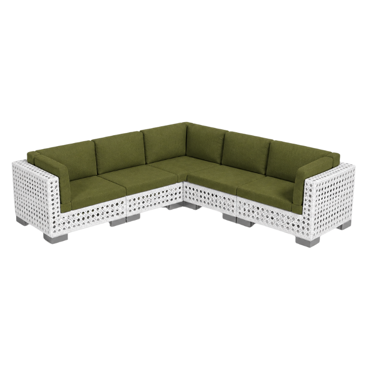 Cane Montauk - L Sofa - Moss