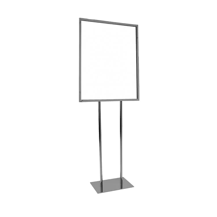 Bulletin Sign Holder - Chrome