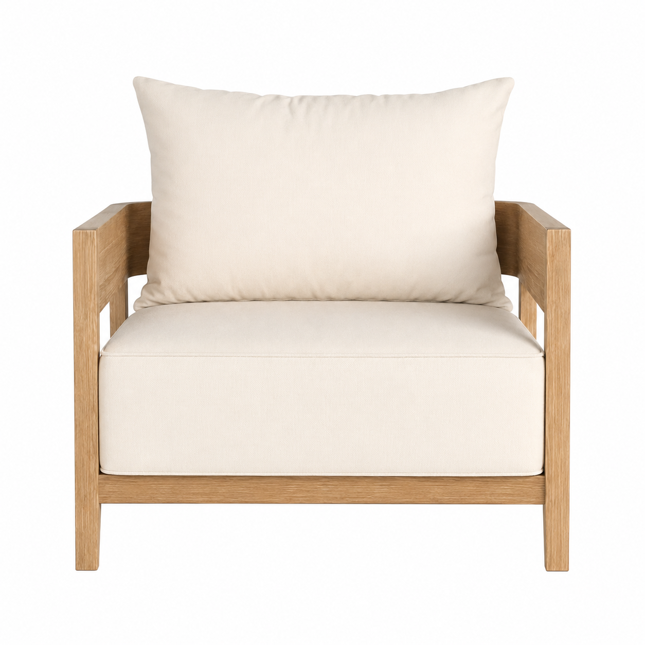 Emma Armchair - Natural Wood view 2