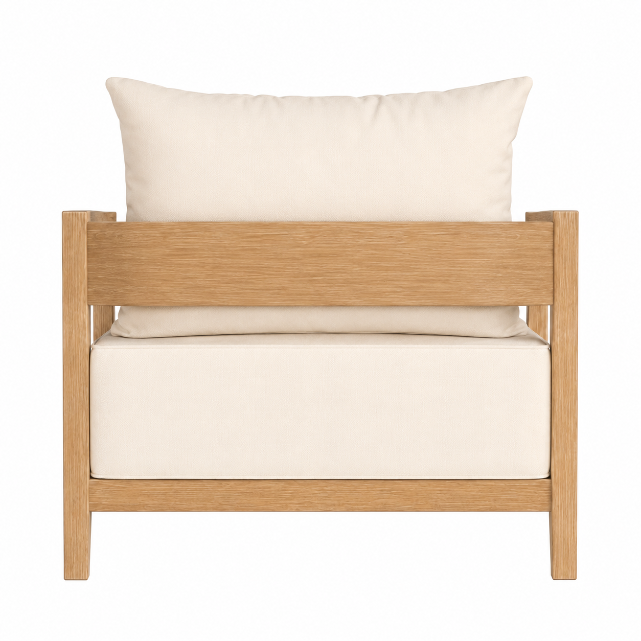 Emma Armchair - Natural Wood view 3