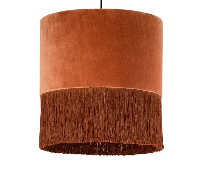 Terracotta Fringe Lampshade