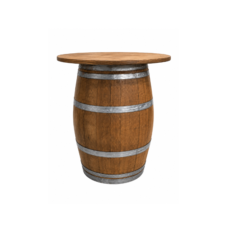Wood Barrel Cocktail Table