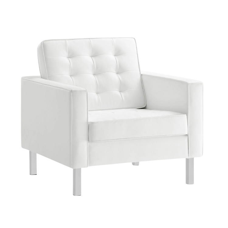 Madison Club Chair - White