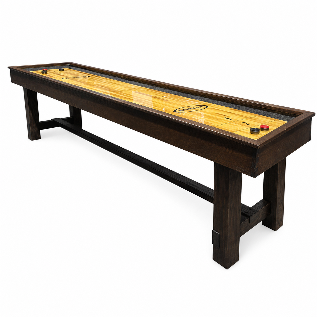 12ft Shuffleboard Table - Wood