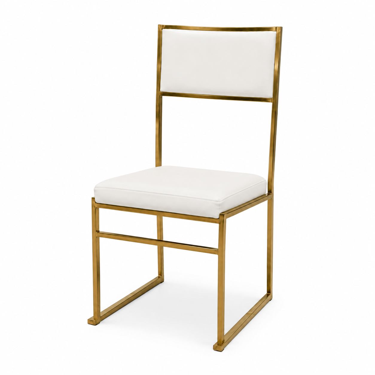 Jasper Dining Chair Gold Frame/White Pads view 2