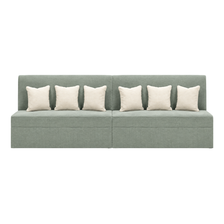 Nola Banquette Sage Chenelle - 8ft view 2