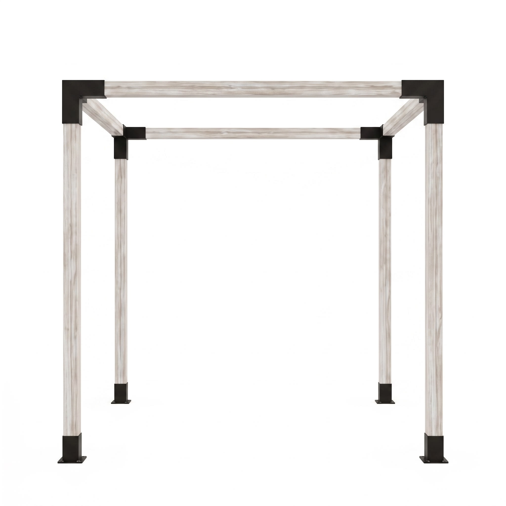 Pergola Cabana / Natural Wood - 8x8 view 2