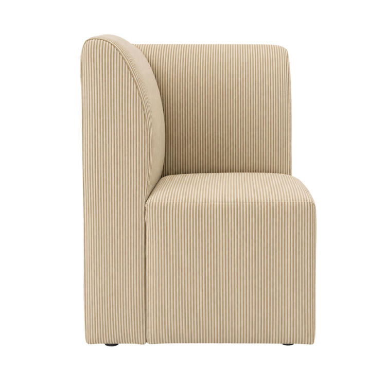 Nola Corner Seat - Tan & White Stripe