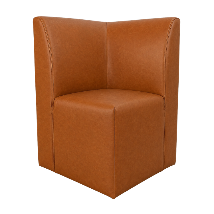 Nola Corner Seat - Brown Leather view 2