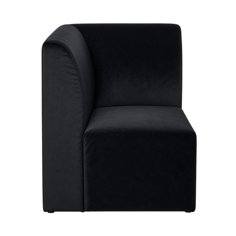 Nola Corner Seat - Black Velvet
