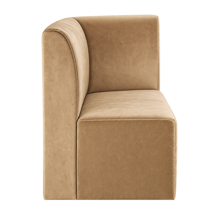Nola Corner Seat - Champagne Velvet