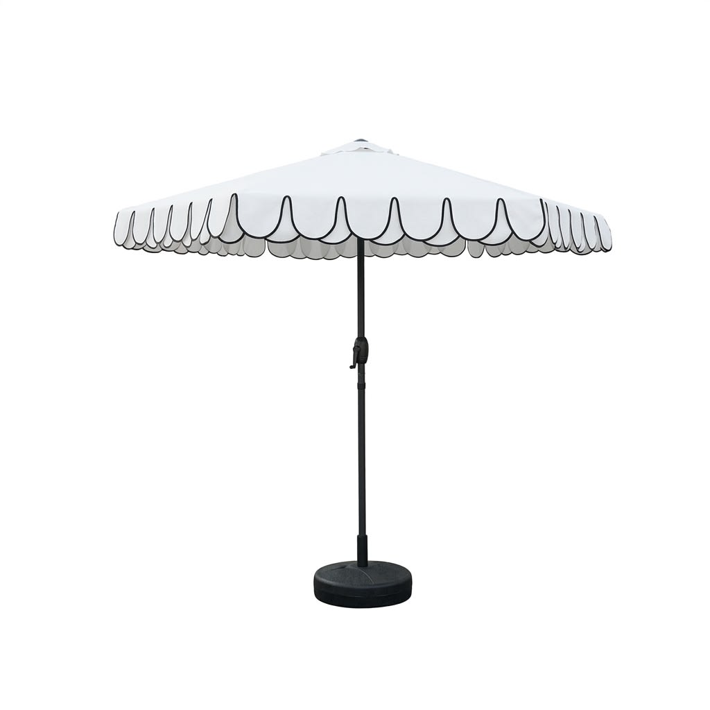 Party Umbrella - White Scallop view 2