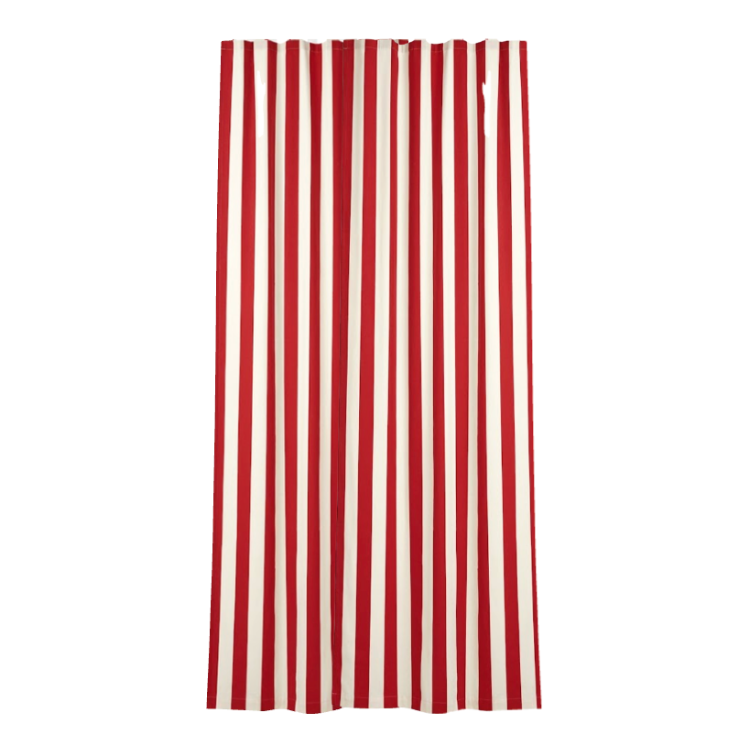 Red & White Stripe Custom Drape - Per Panel