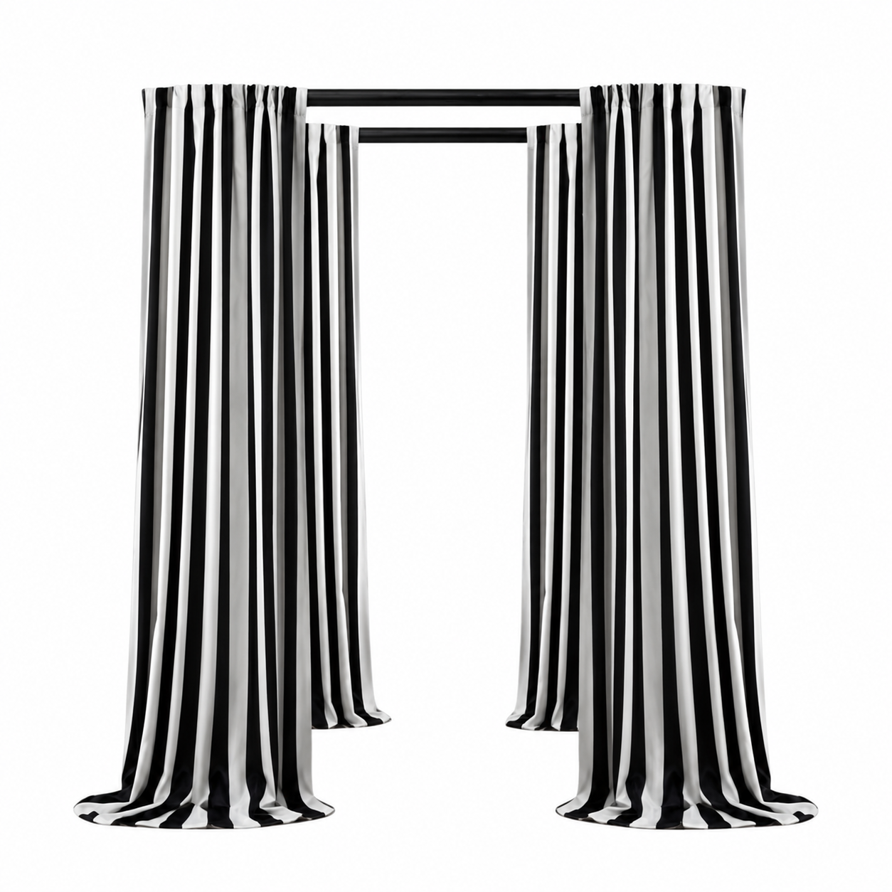 Pergola Cabana / Black Wood - 8x8 view 3