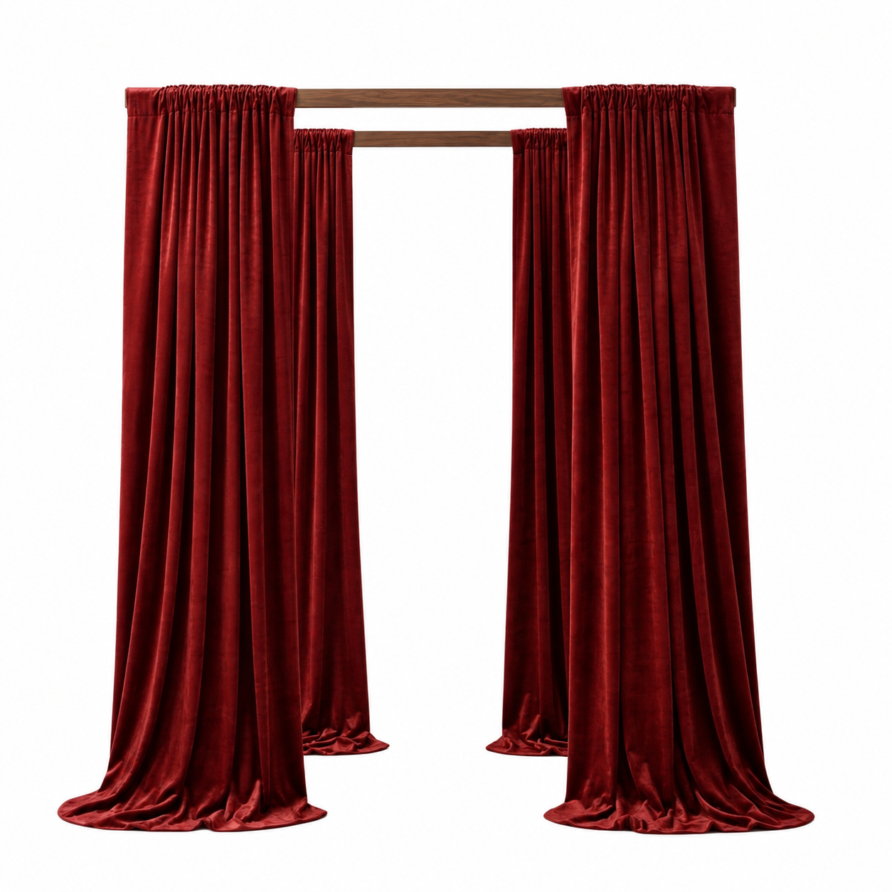 Pergola Cabana / Walnut Wood - 8x8 view 2