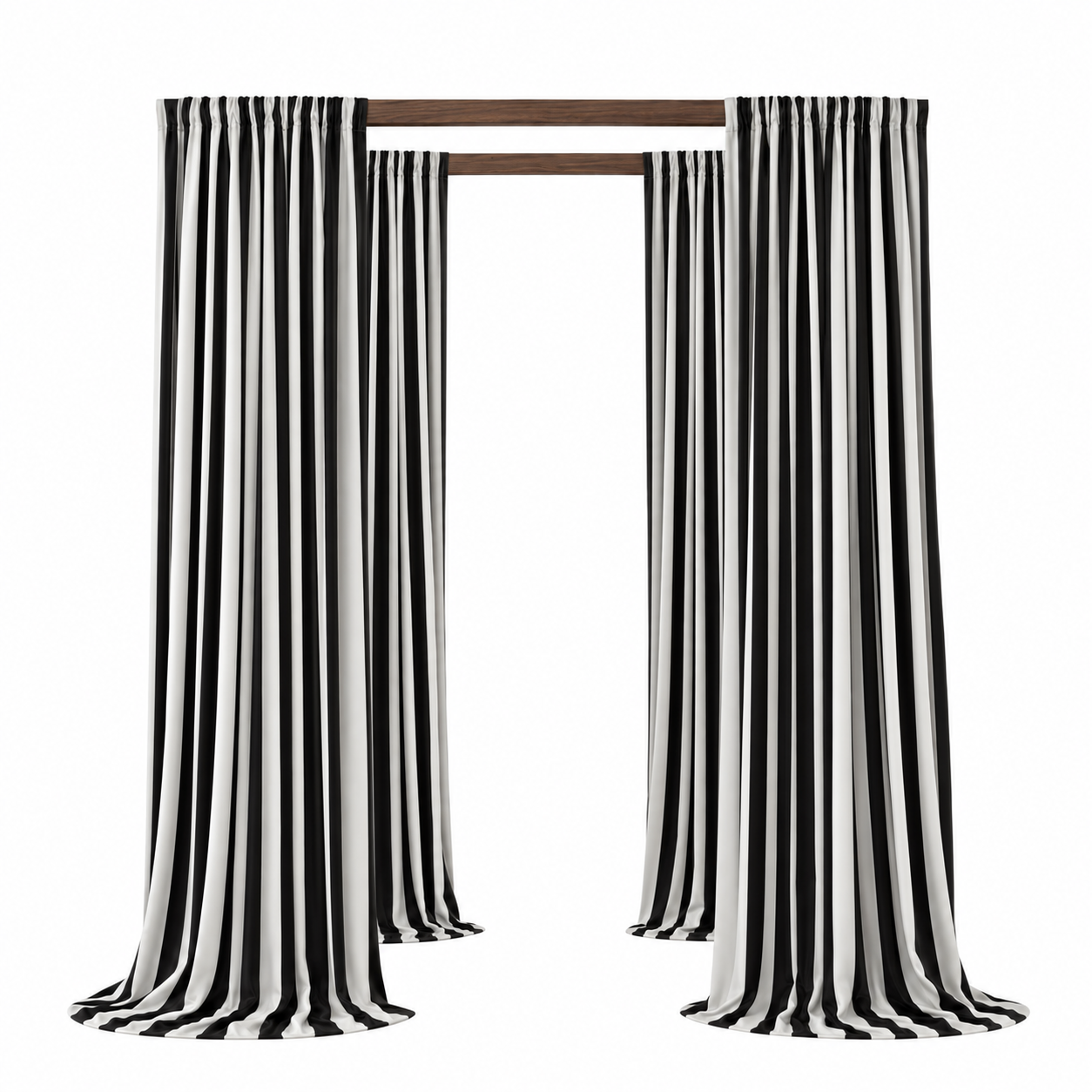 Pergola Cabana / Walnut Wood - 8x8 view 3