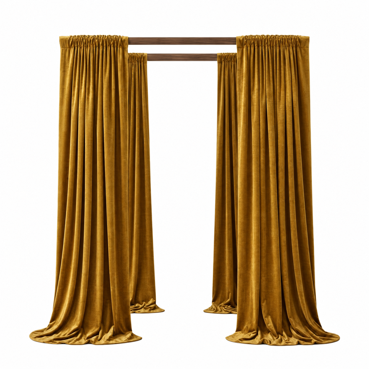 Pergola Cabana / Walnut Wood - 8x8 view 5
