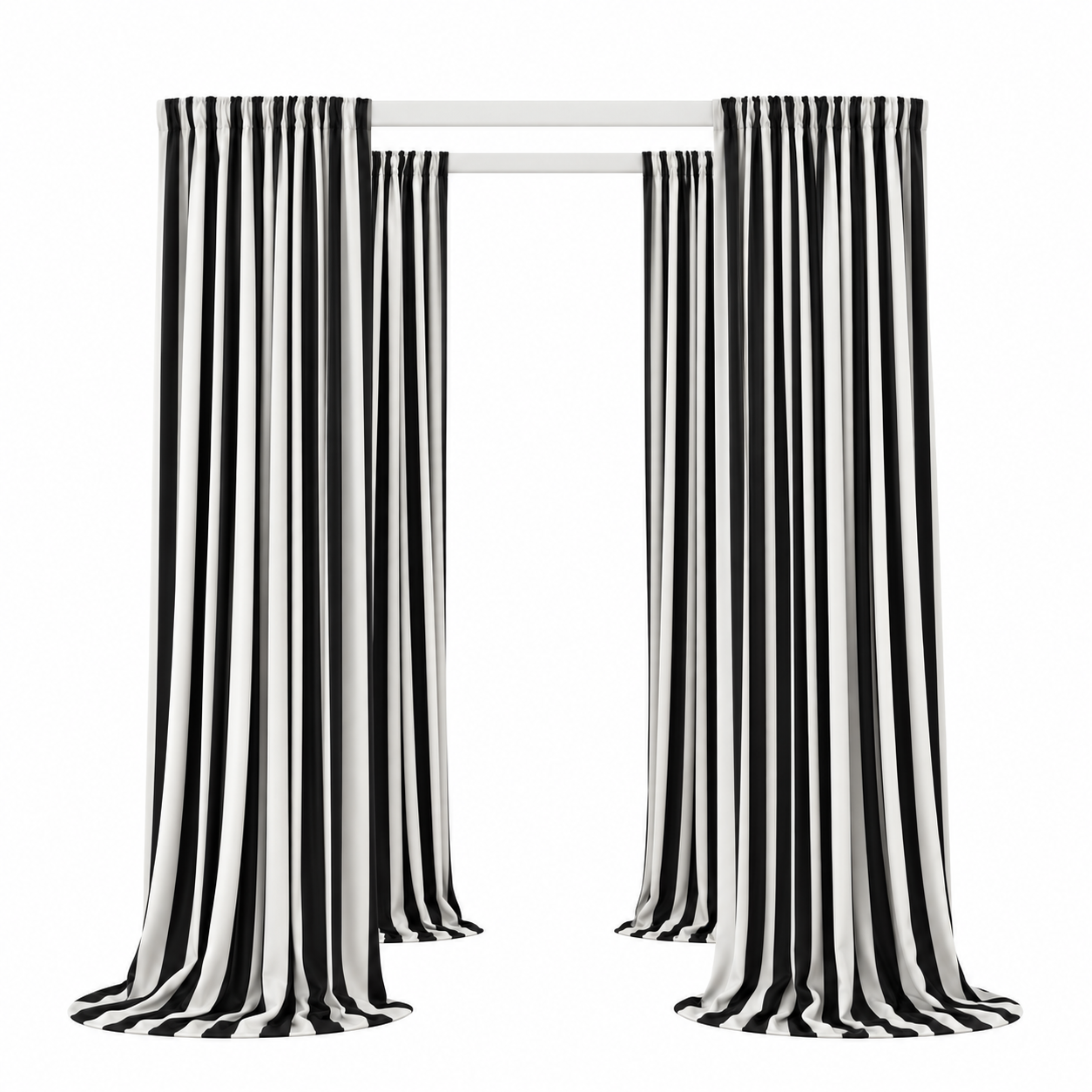Pergola Cabana / White Wood - 8x8 view 3