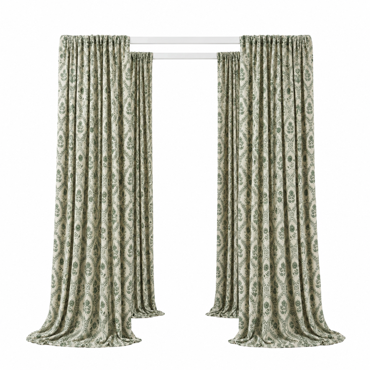 Pergola Cabana / White Wood - 8x8 view 6