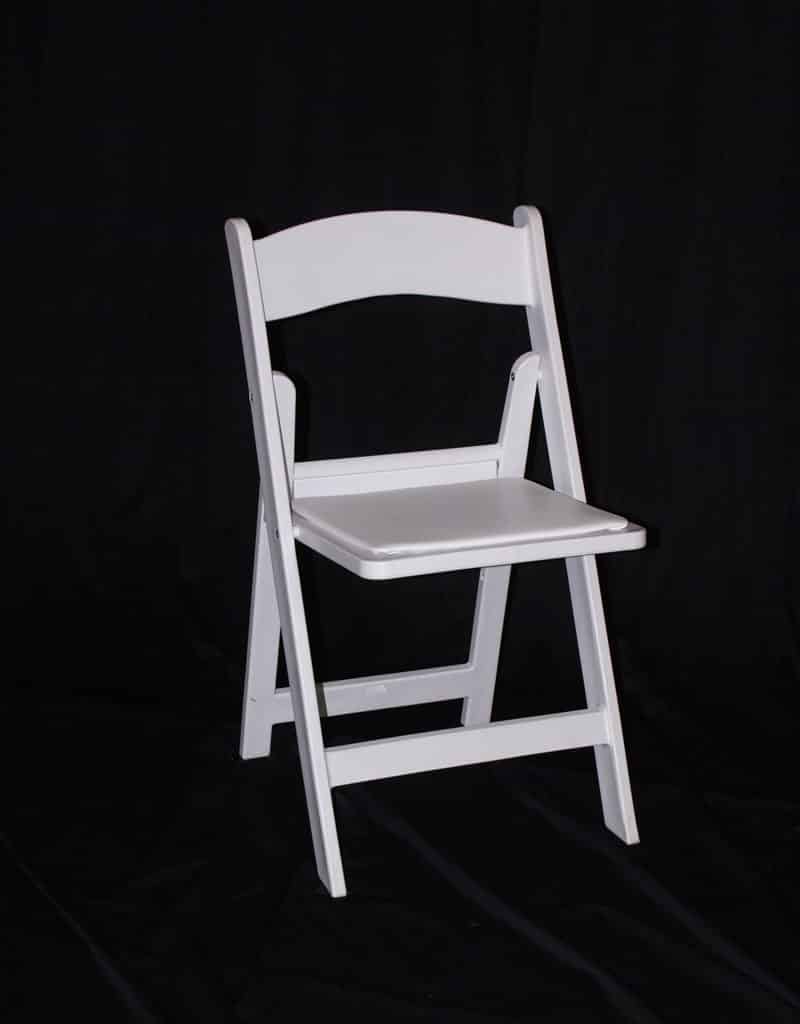 White Resin Padded Chair