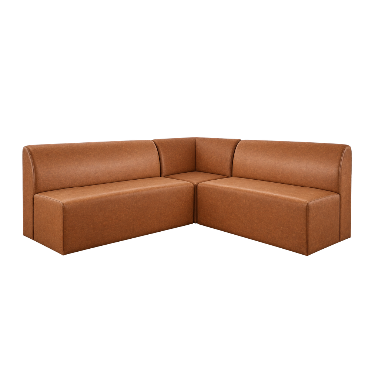 Nola L Sofa - Brown Leather