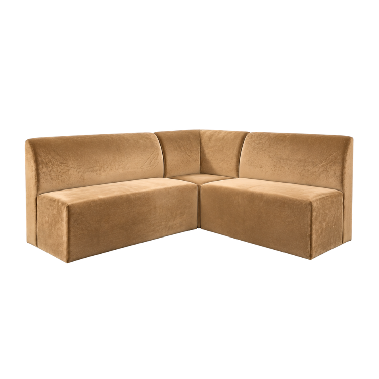 Nola L Sofa - Champagne Velvet