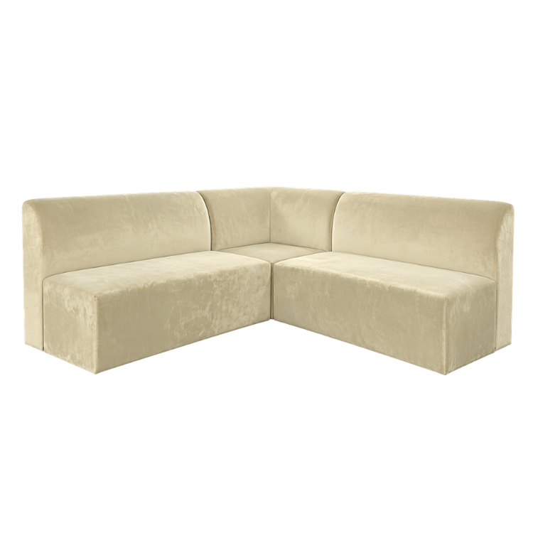 Nola L Sofa - Ivory Velvet