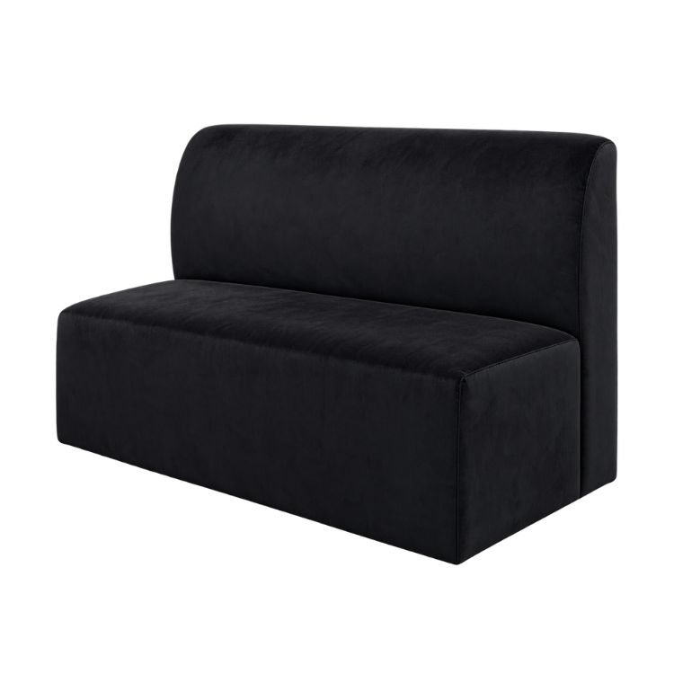 Nola Banquette Black Velvet - 4ft