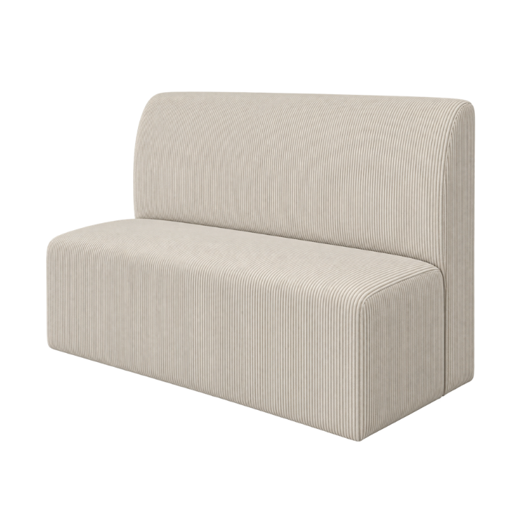 Nola Banquette Tan & White Stripe - 4ft
