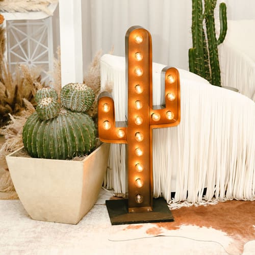 Cactus Marquee Sign - 3ft view 7