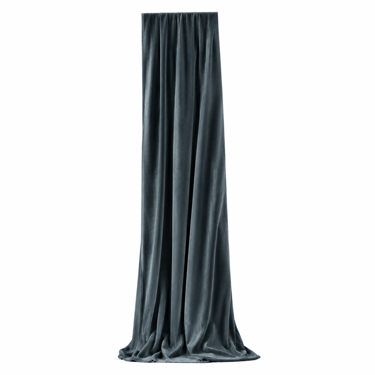 Blue Slate Velvet Custom Drape - Per Panel