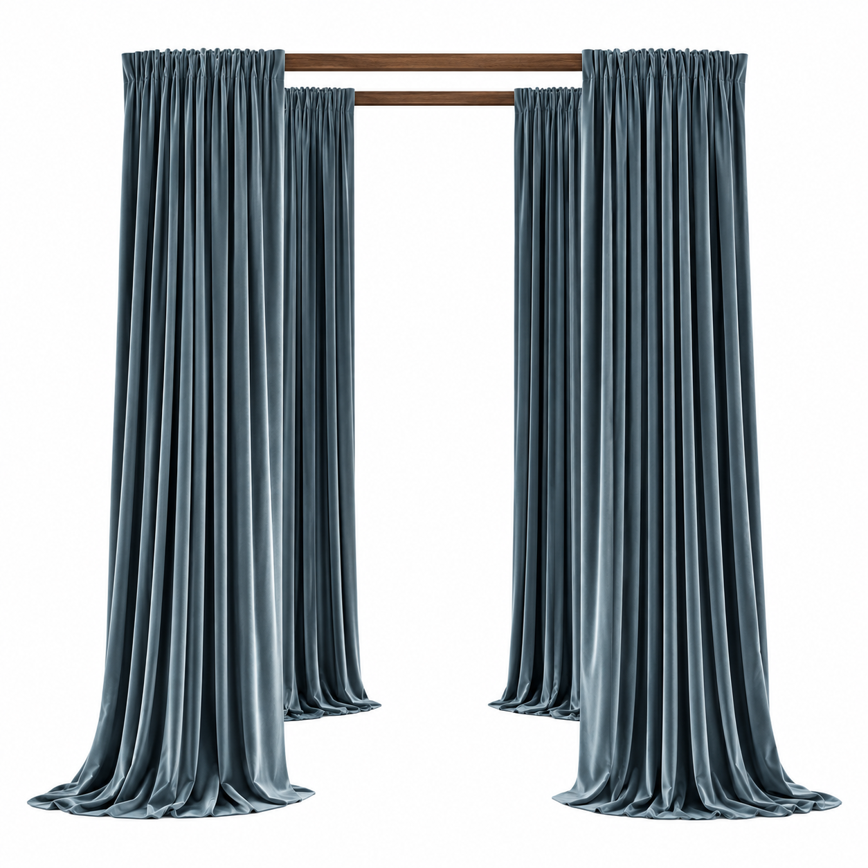 Pergola Cabana / Walnut Wood - 8x8 view 7