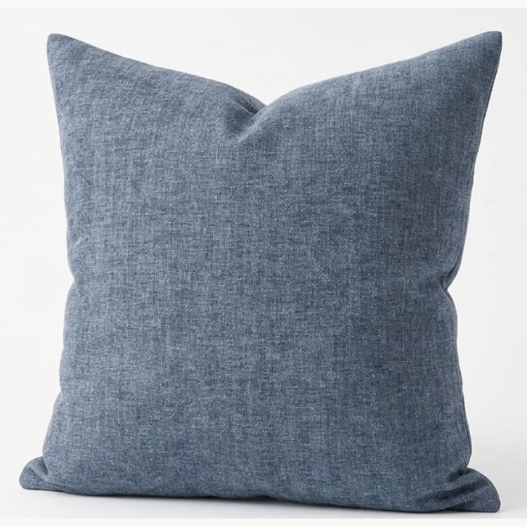 Blue Gray Chenille Pillow