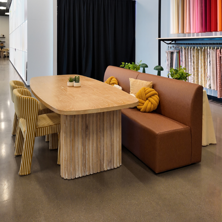 Nola Banquette Brown Leather - 8ft view 2