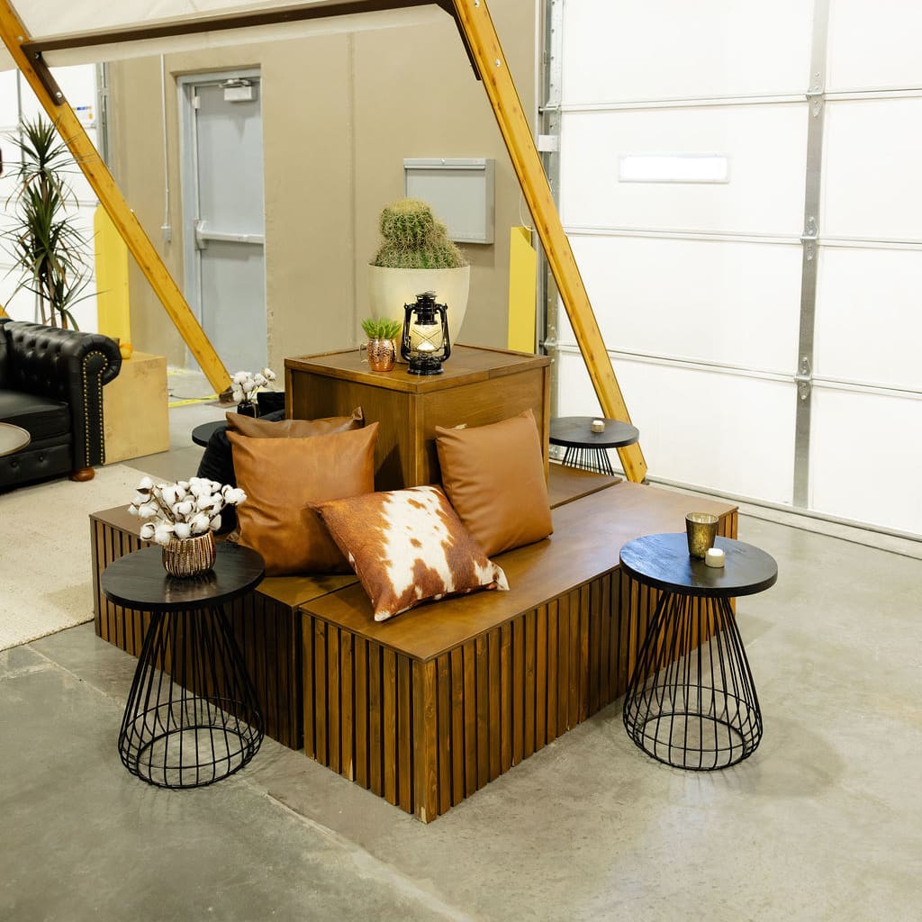 Amira Lounge - Brown Leather view 2