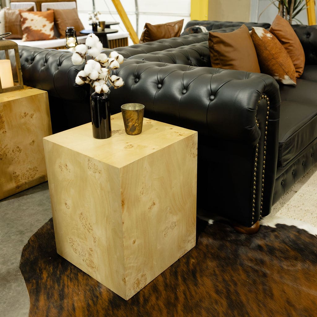 Burl Natural Square Side Table view 5