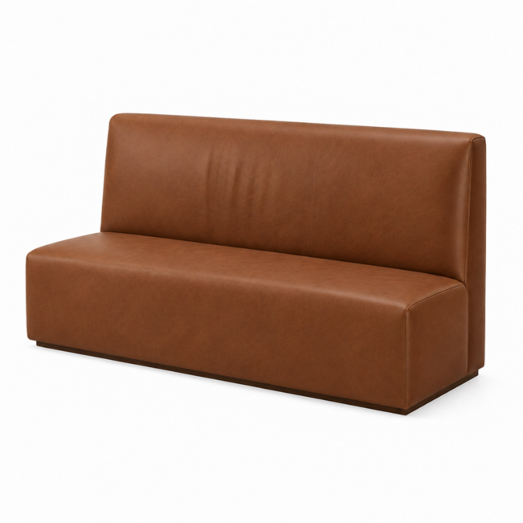 Nola Banquette Brown Leather - 4ft