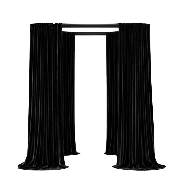 Pergola Cabana / Black Wood- 8x8 - Grey Woven Roof view 2
