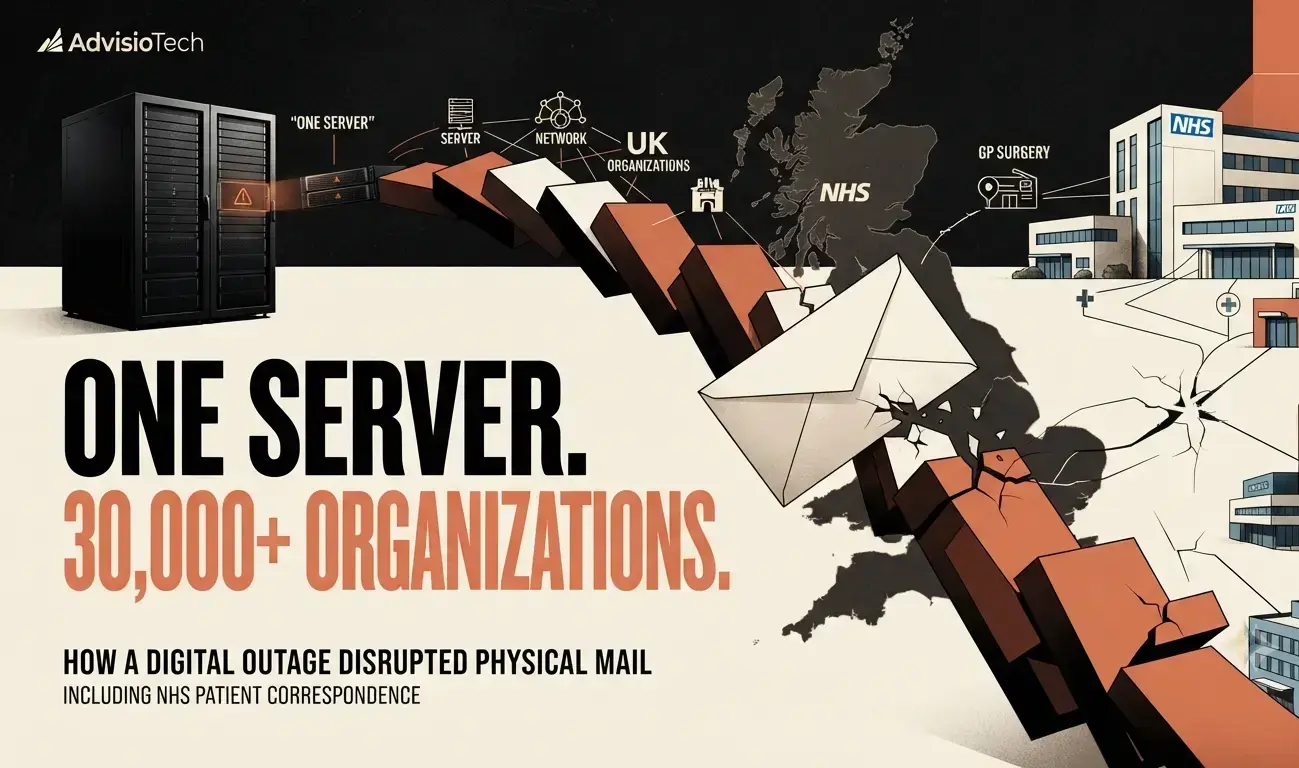 A Single Server Problem Took Down Mail for 30,000+ UK Organizations, Including the NHS, And Nobody Fully Explained Why