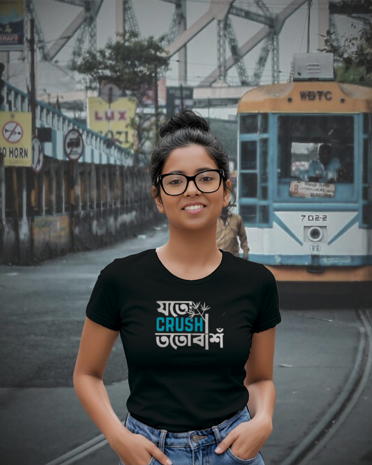 Joto Crush Toto Bansh Bengali Graphic Tee – 100% Bio-Washed Cotton, Regular Fit 1