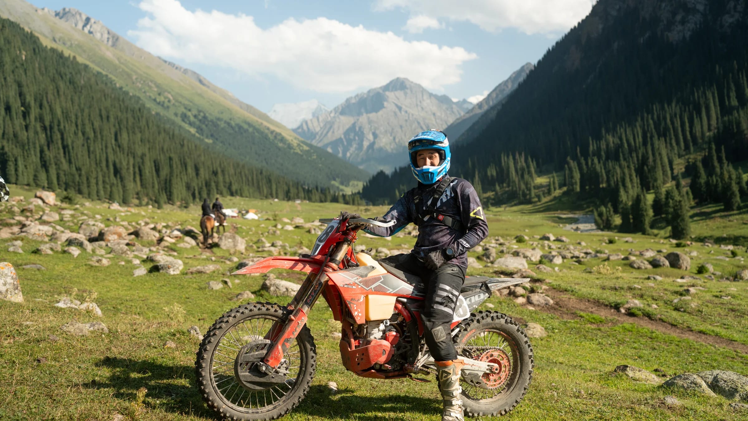 River flowing through the alpine valley
