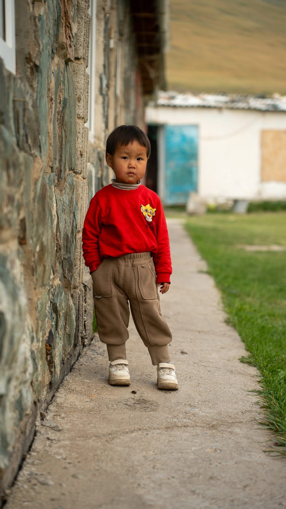 Remote mountain valley setting
