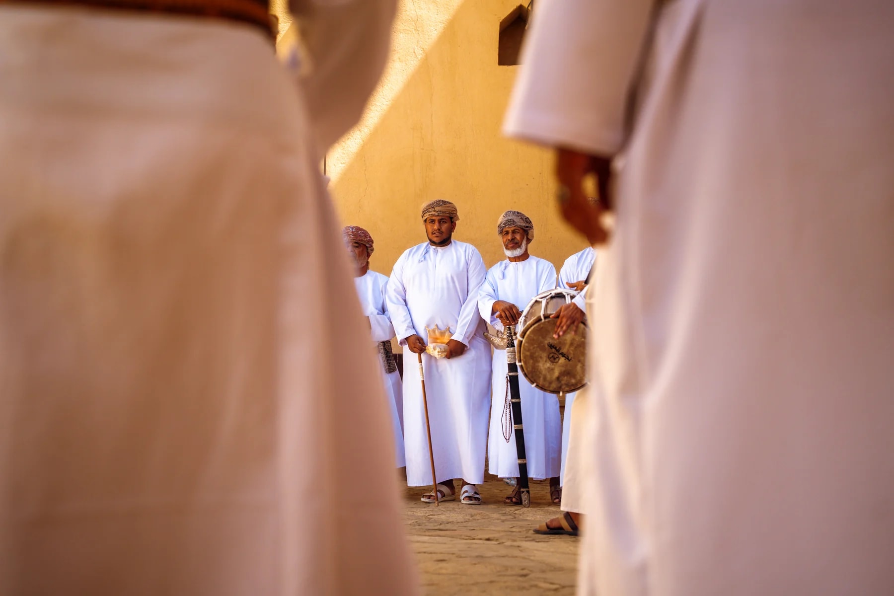 Panoramic fort composition in Nizwa