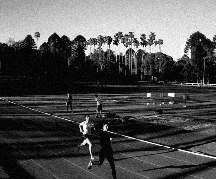 Vista de la pista de atletismo registrada por una cámara pública