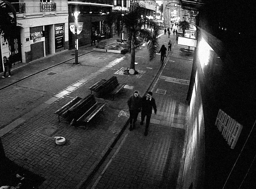 Segunda vista de la Peatonal Sarandí registrada por una cámara pública