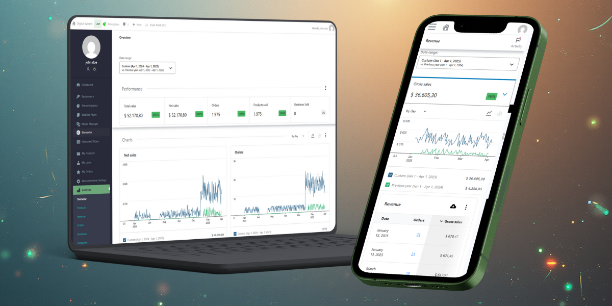Sales dashboard preview