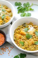 dahl de lentilles corail butternut épinards