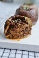 aubergines farcies à la bolognaise végétale