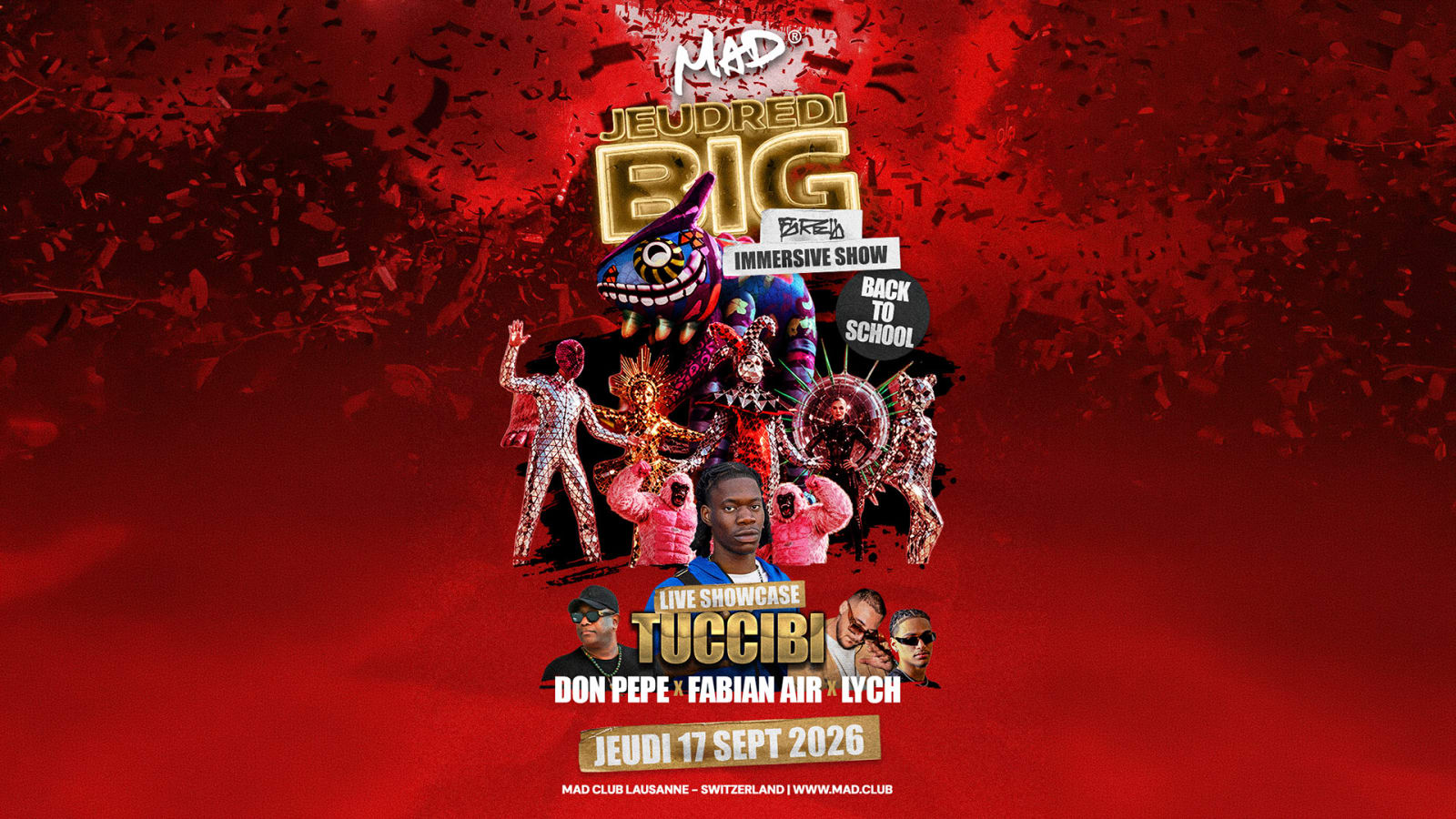 Affiche de l'événement Jeudredi Big Back to School, DJ set le 17 septembre 2026.
